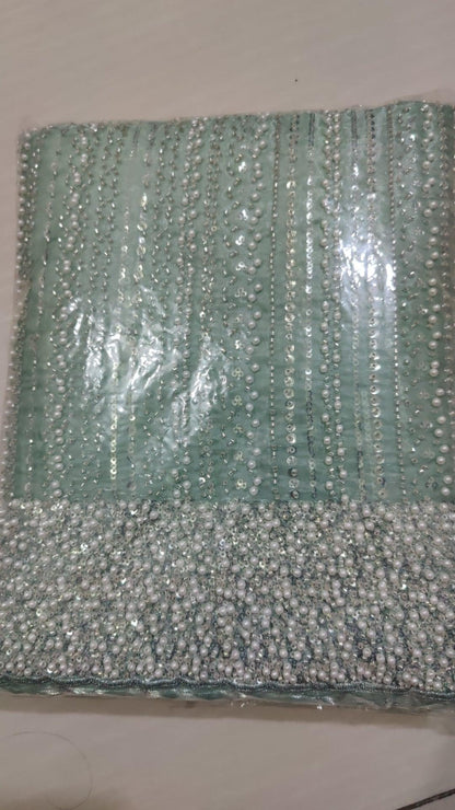 Silk 2pc Unstitched – Luxe Turkish Cutdana Embroidery Edition Fountain