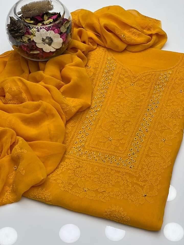 Luxury Chiffon 2pc Unstitched – Perfect for Formal Stitching