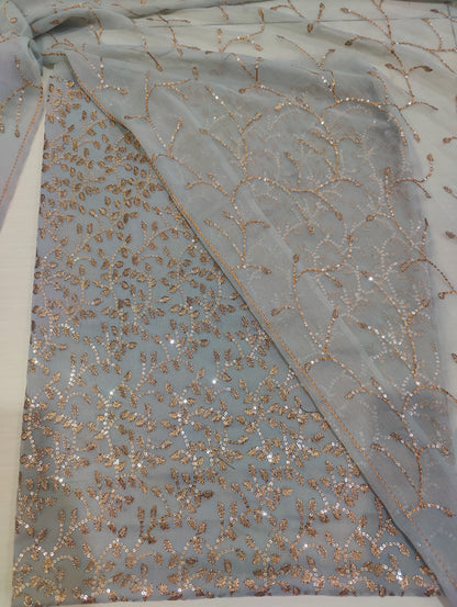 Chiffon embroidered 2pc unstitched