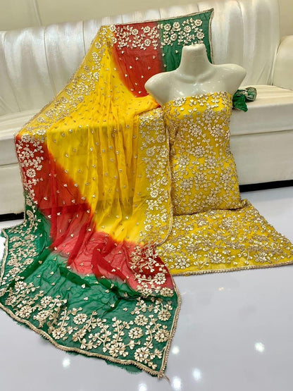 Soft Chiffon 2pc Fabric Set – Unstitched Shirt & Dupatta