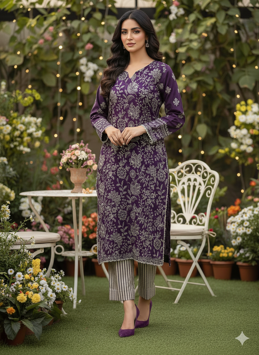 Women's 2pc Dhanak Outfit | Boutique Style & Comfort