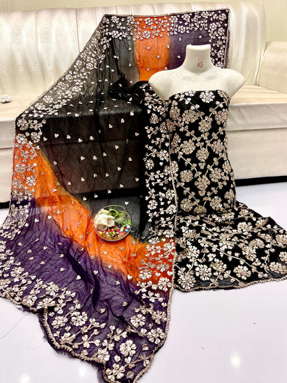 Soft Chiffon 2pc Fabric Set – Unstitched Shirt & Dupatta