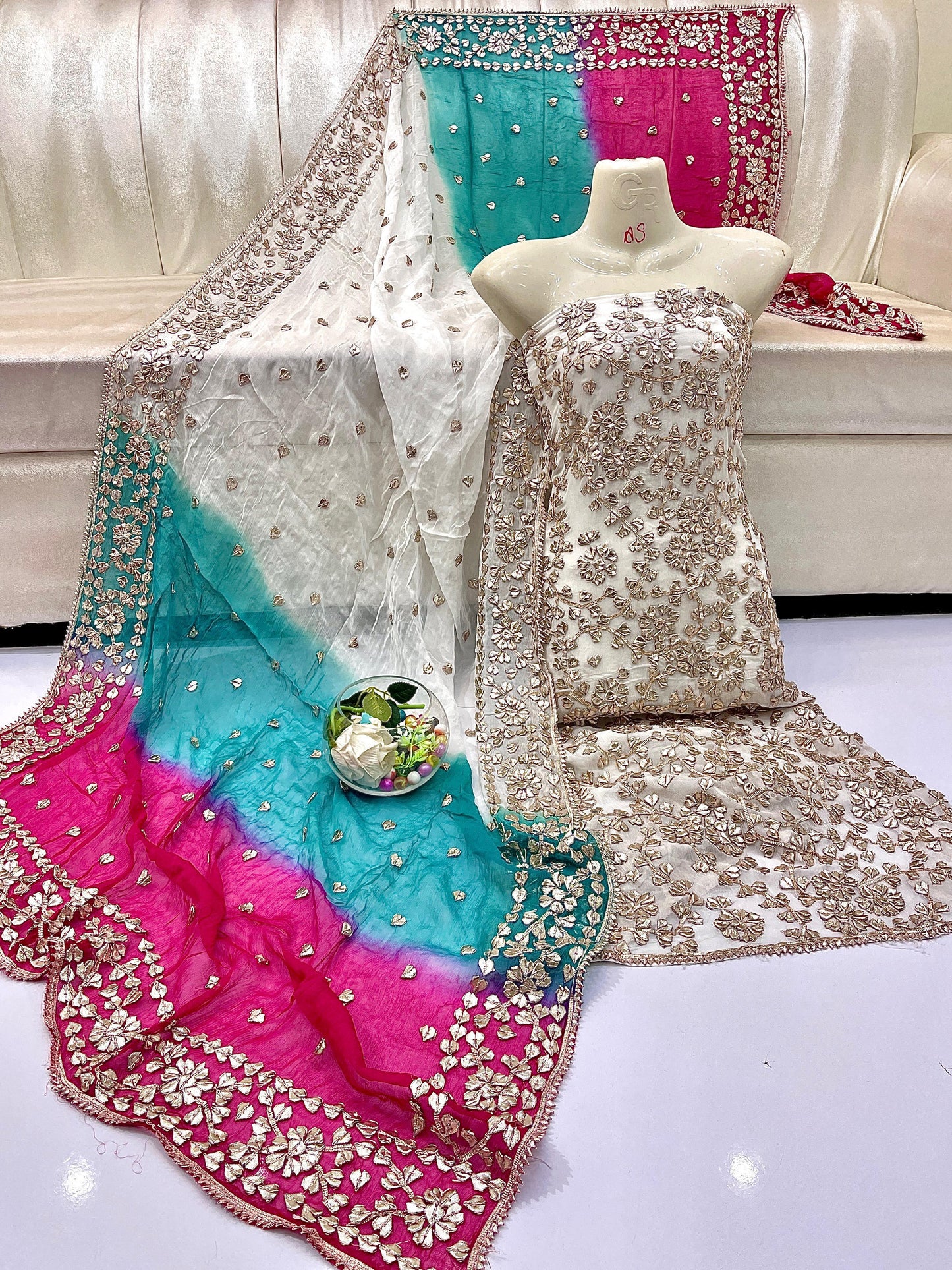 Soft Chiffon 2pc Fabric Set – Unstitched Shirt & Dupatta