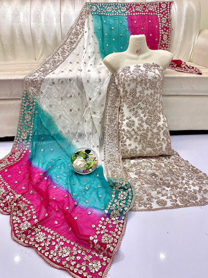 Soft Chiffon 2pc Fabric Set – Unstitched Shirt & Dupatta