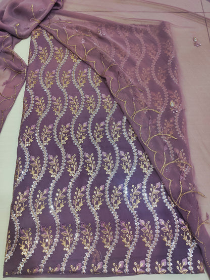 Chiffon embroidered 2pc