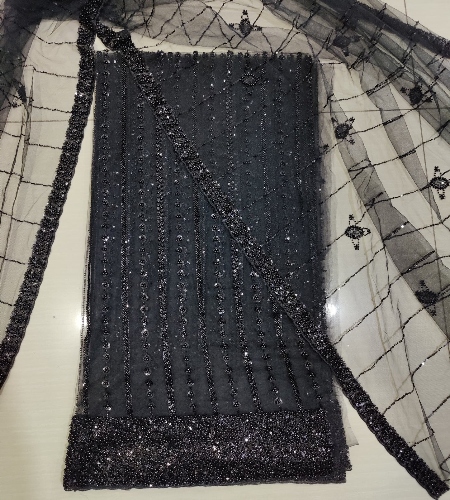 Turkish cutdnaa net unstitched 2pc