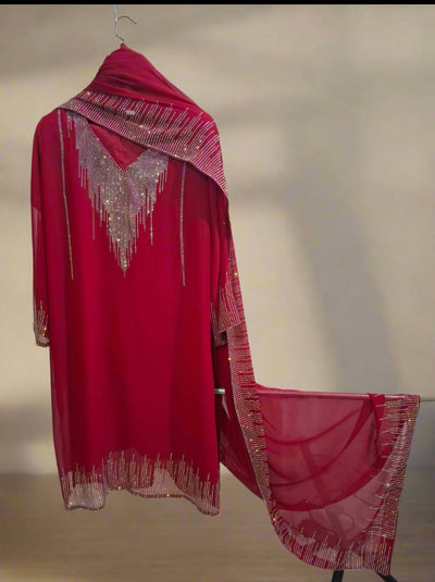 Designer Chiffon 3pc Party Wear