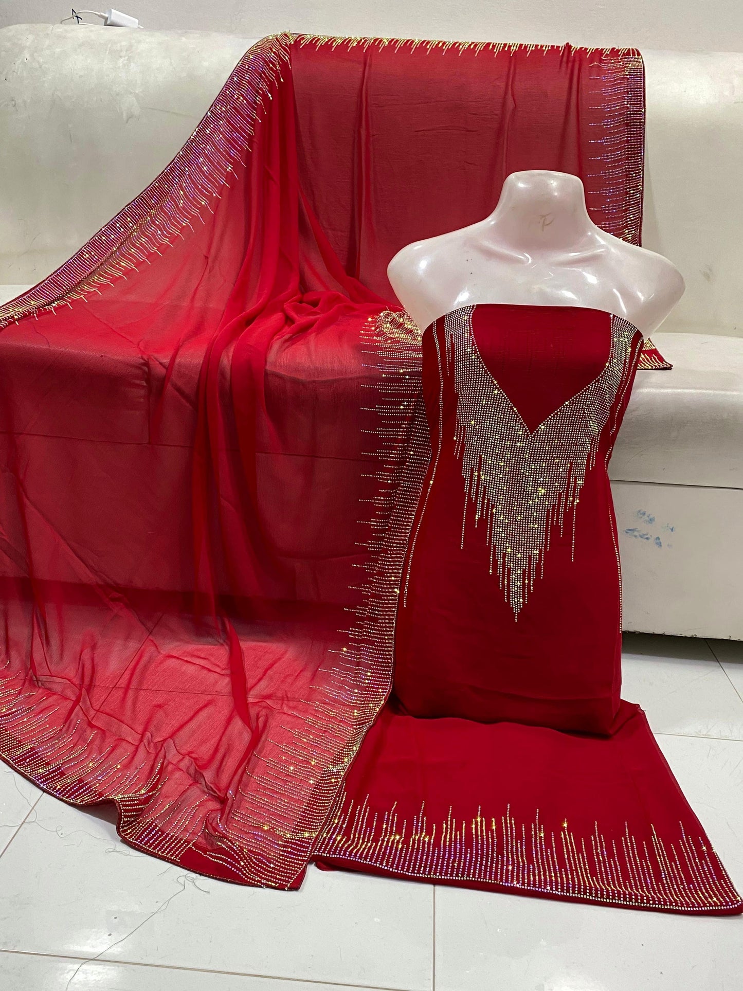 Unstitched Chiffon 2-Piece – Elegant Shirt & Dupatta Set