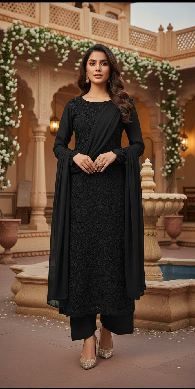 Chiffon unstitched 2pc