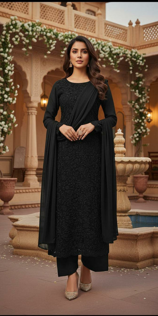 Chiffon unstitched 2pc