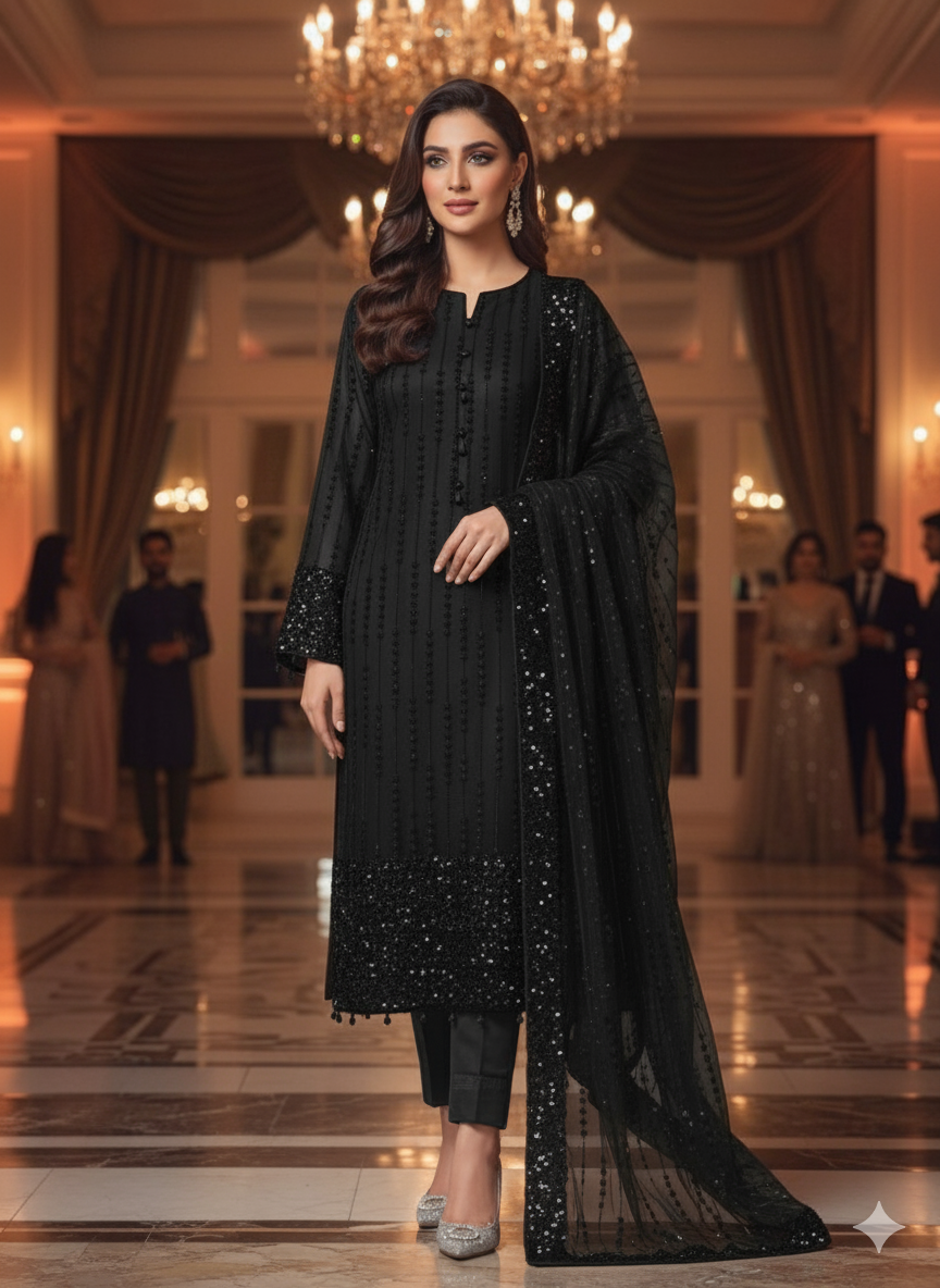 Net 2pc – Unstitched Turkish Cutdana Collection - 2