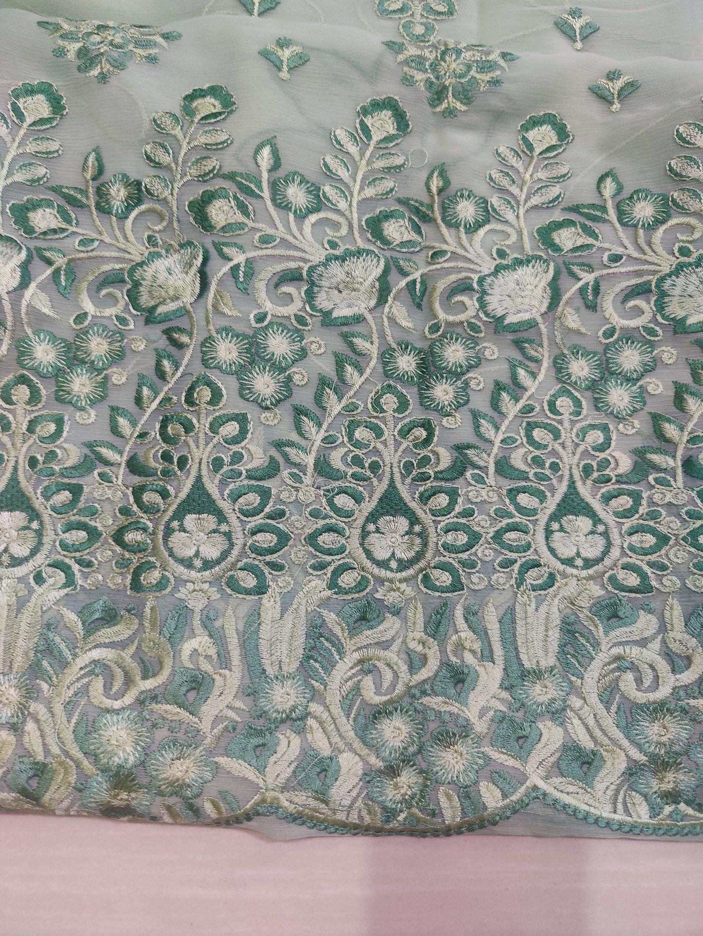 Chiffon Embroiderd 2pc unstitched