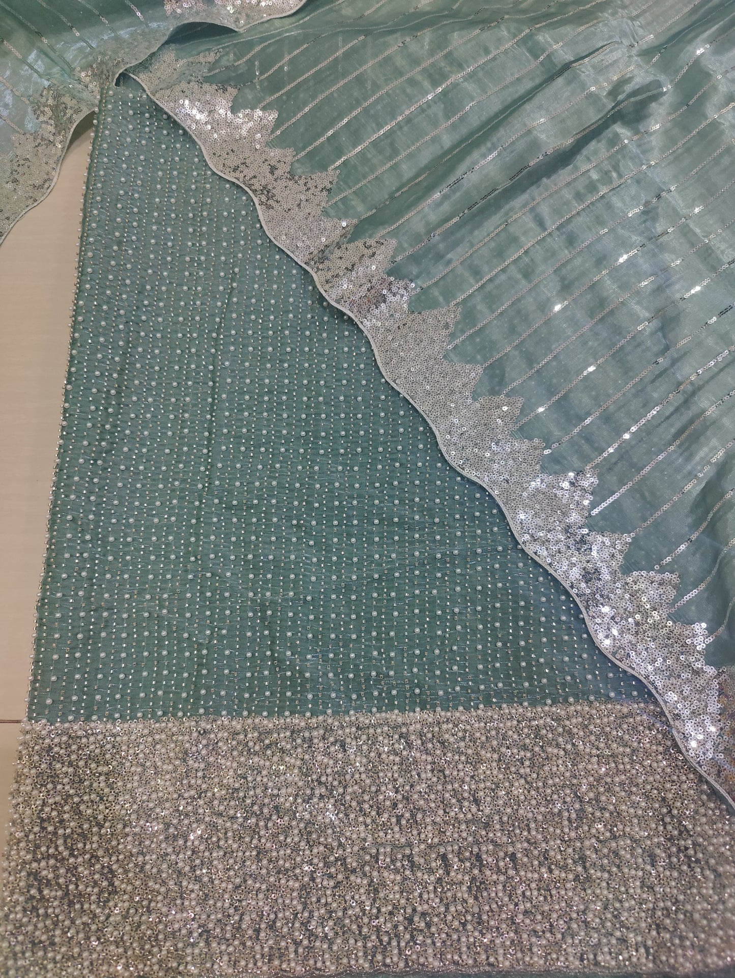 Silk 2pc – Unstitched Turkish Cutdana Collection - 4