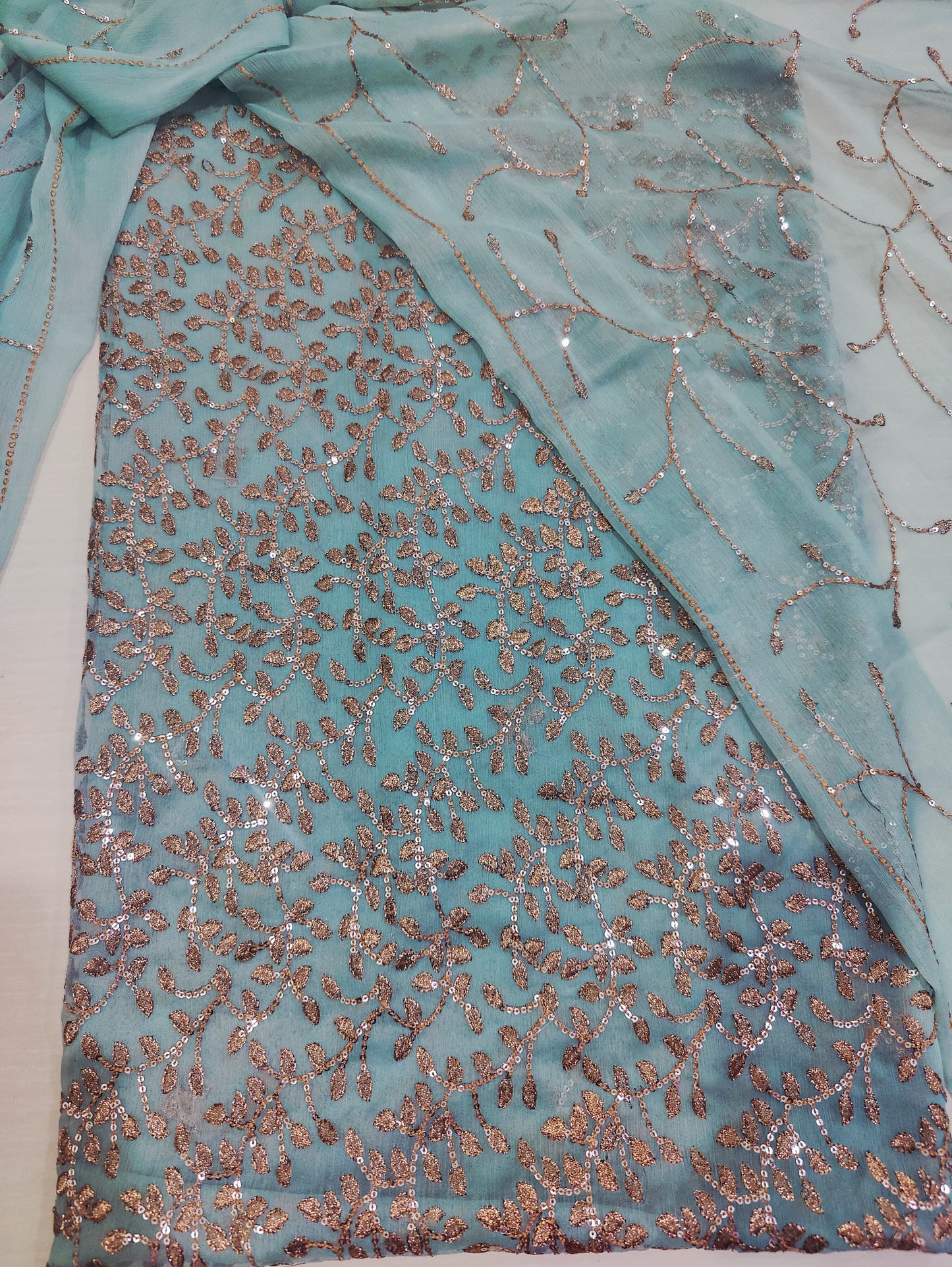 Chiffon embroidered 2pc unstitched