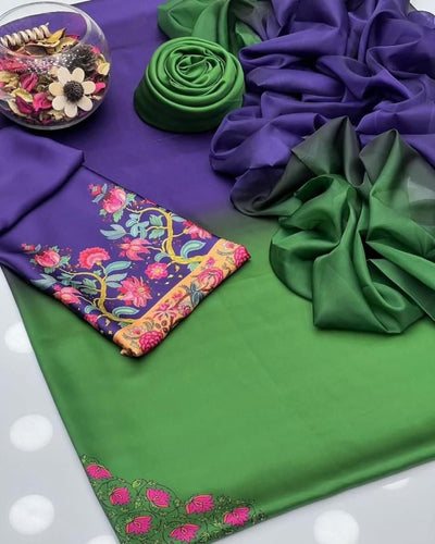 Silk 3pc unstitched