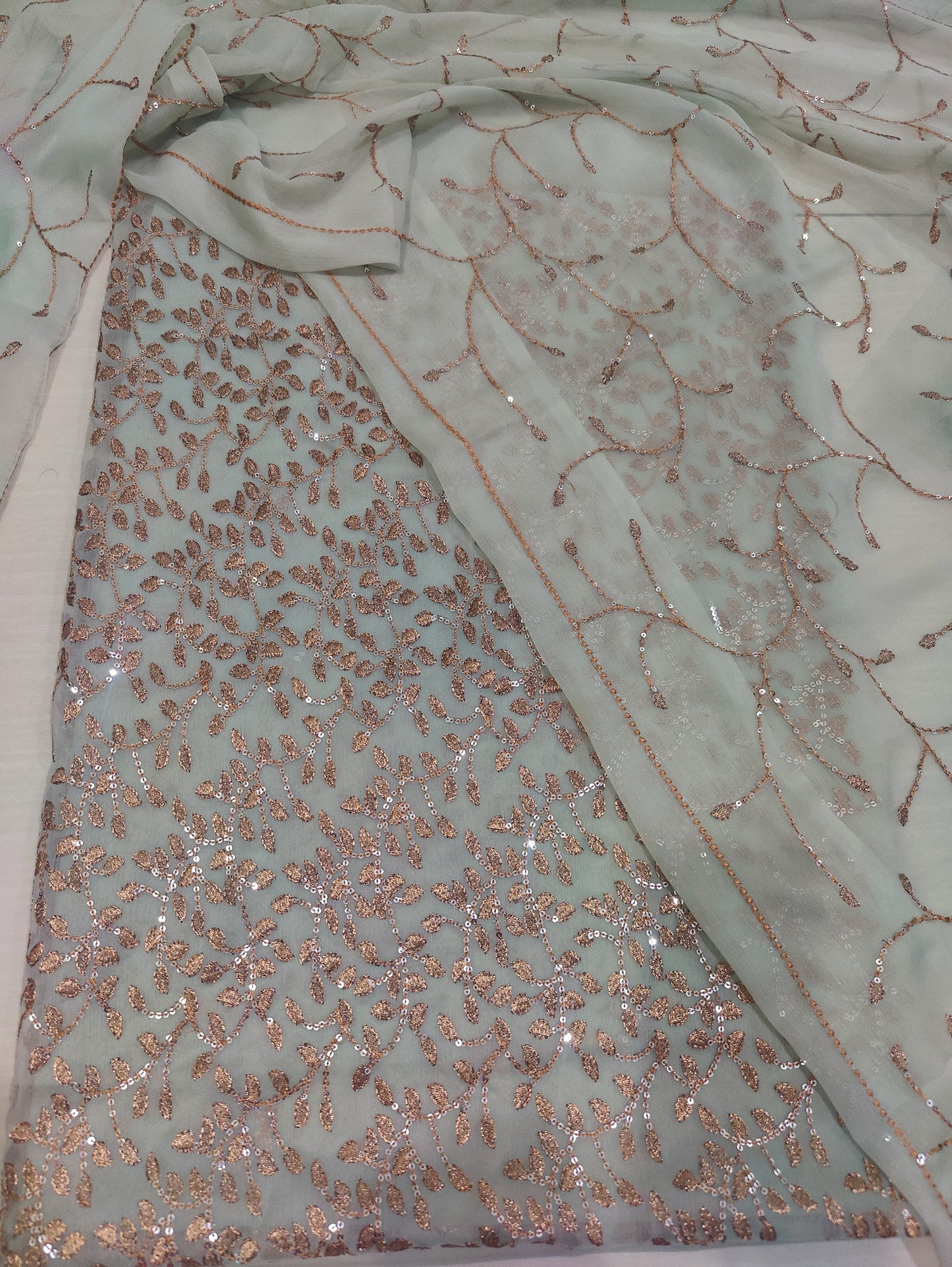 Chiffon embroidered 2pc unstitched