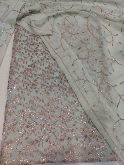 Chiffon embroidered 2pc unstitched