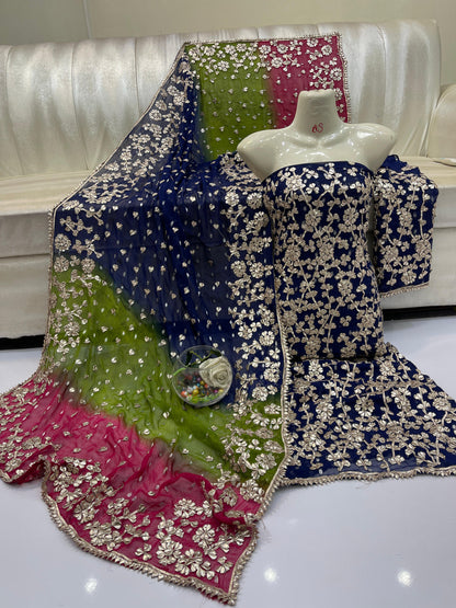 Soft Chiffon 2pc Fabric Set – Unstitched Shirt & Dupatta