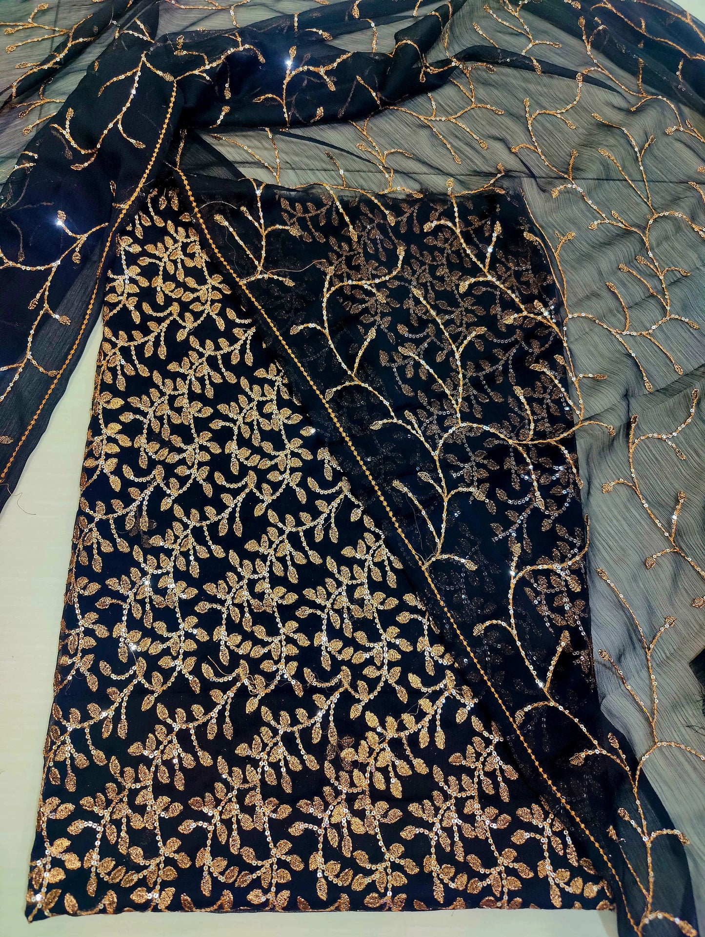 Chiffon embroidered 2pc unstitched