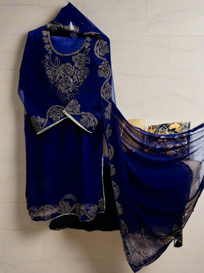 Designer Chiffon 3pc Party Wear