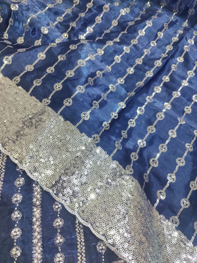 Unstitched Silk 2pc – Ornate Turkish Cutdana Design for Festive Wear