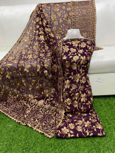 Chiffon unstitched 2pc