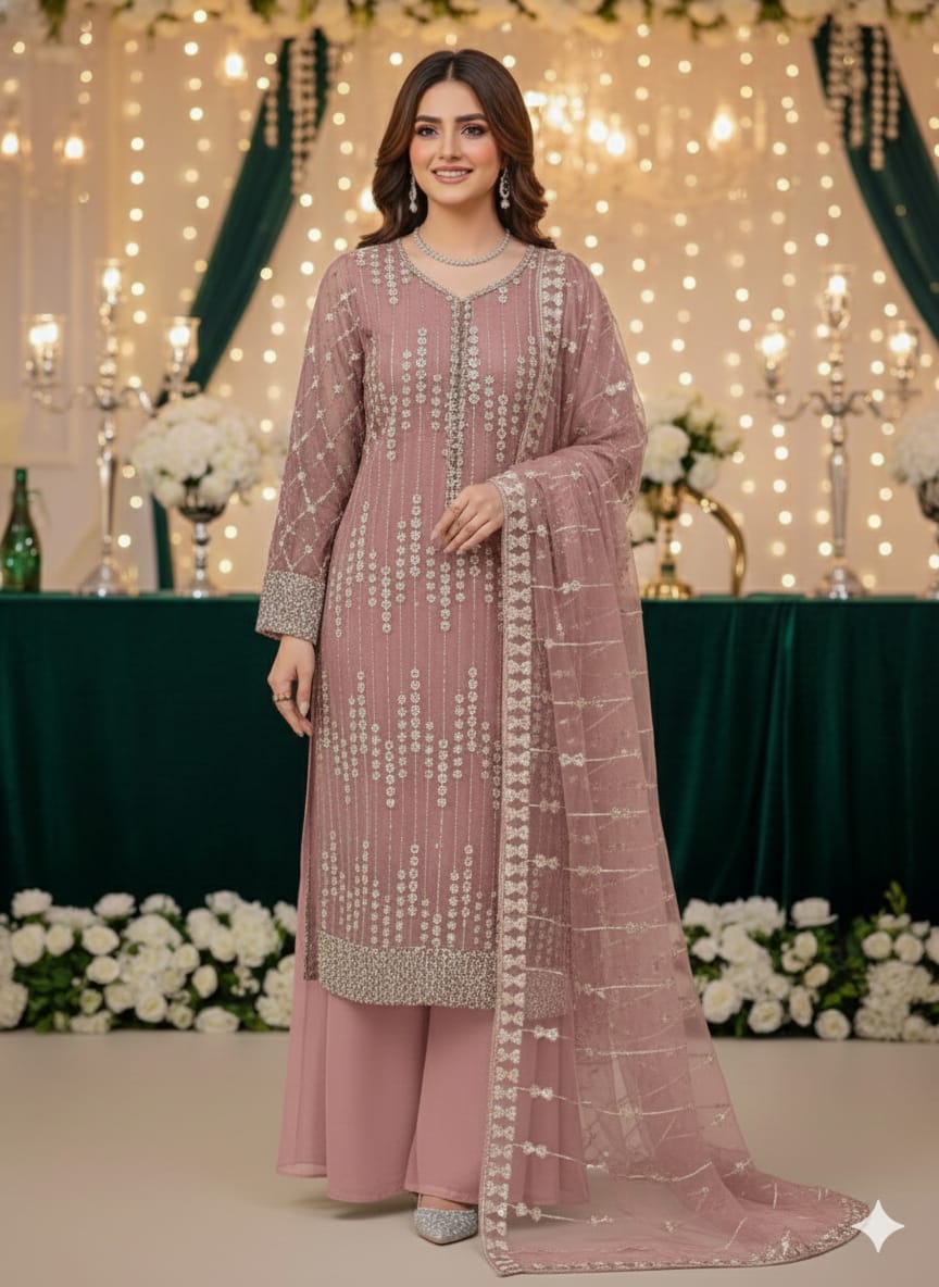 Net 2pc – Unstitched Turkish Cutdana Collection - 9