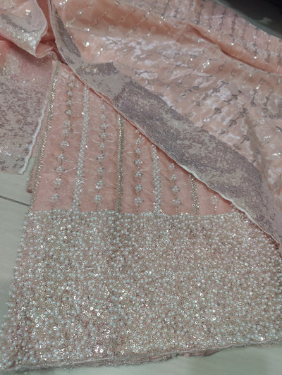 Turkish Cutdana Silk Set – 2pc Unstitched for Formal Occasions