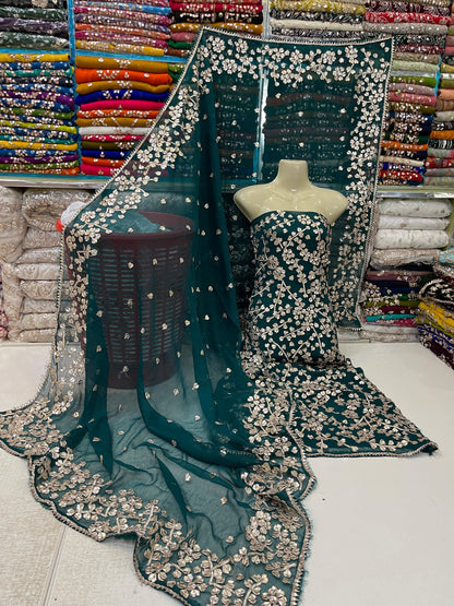 Unstitched Chiffon 2Pc – Lightweight & Graceful