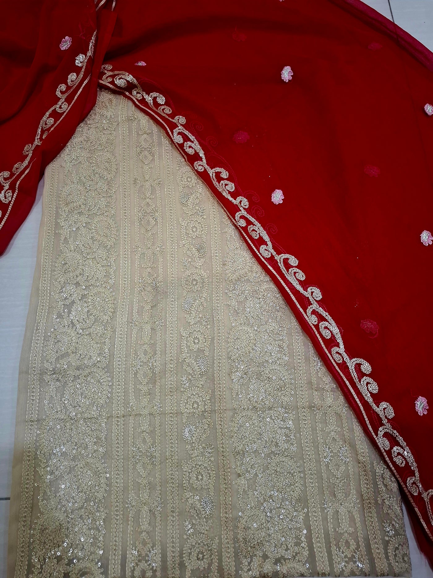 Chiffon Embroidered 2pc unstitched