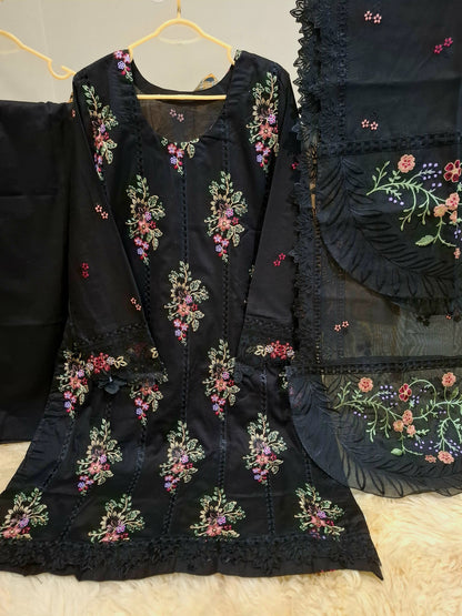 3-Piece Lawn Chikankari Suit for Women | Summer Collection