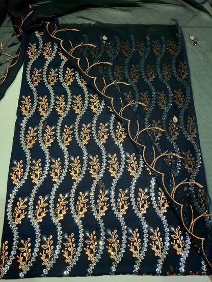 Chiffon embroidered 2pc