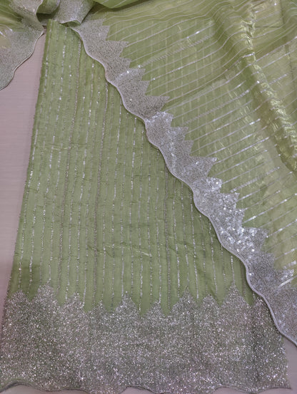 Artisan Silk 2pc – Unstitched Turkish Cutdana Collection - 2