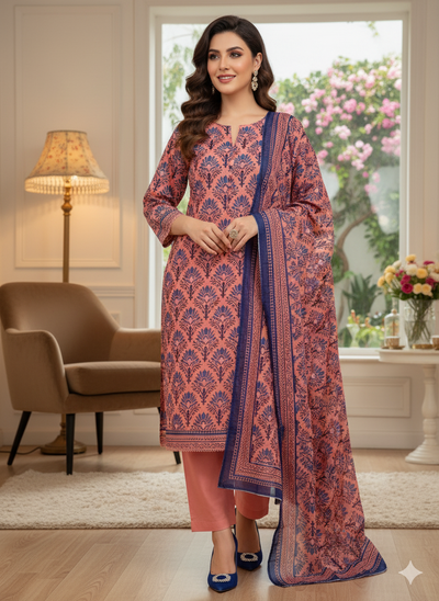 Lawn 3-Piece Outfit | Soft Fabric & Stylish Design