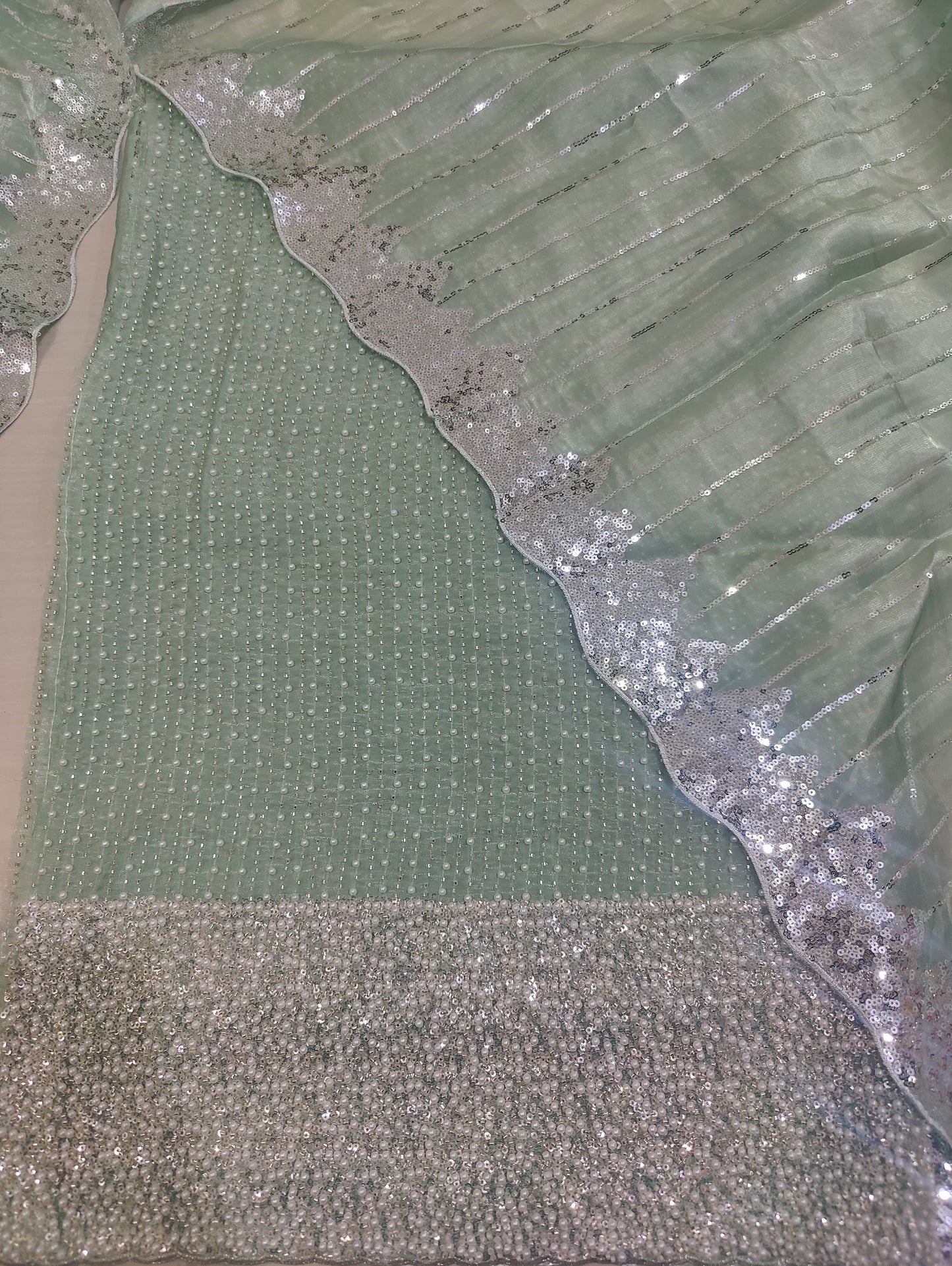 Silk 2pc – Unstitched Turkish Cutdana Collection - 4