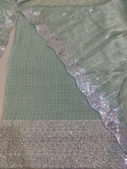 Silk 2pc – Unstitched Turkish Cutdana Collection - 4