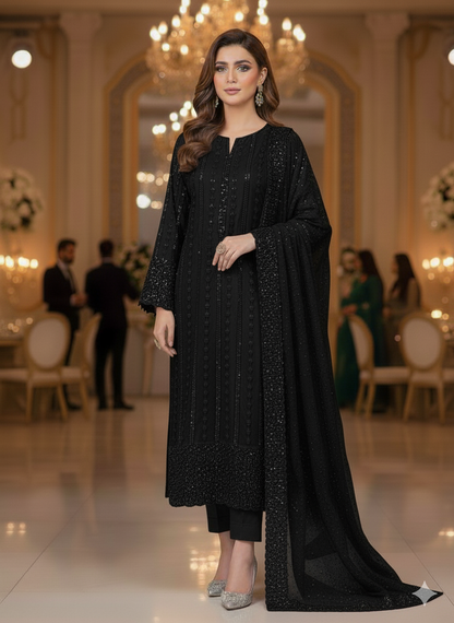 Net 2pc – Unstitched Turkish Cutdana Collection - 7