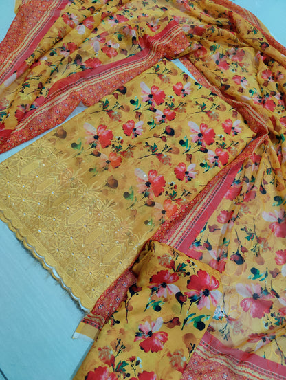 Swiss Lawn chikankari