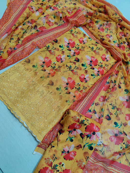 Swiss Lawn chikankari