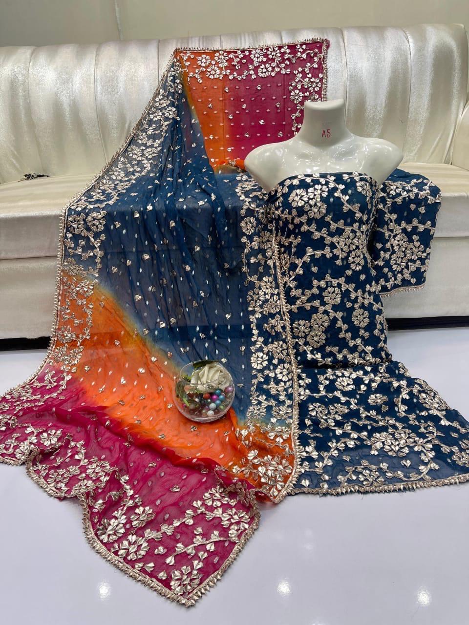 Soft Chiffon 2pc Fabric Set – Unstitched Shirt & Dupatta