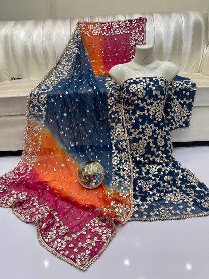 Soft Chiffon 2pc Fabric Set – Unstitched Shirt & Dupatta