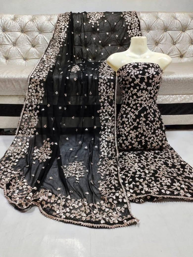 Unstitched Chiffon 2Pc – Lightweight & Graceful