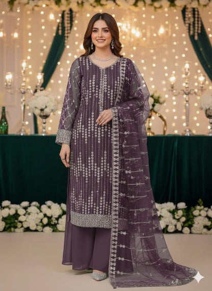 Net 2pc – Unstitched Turkish Cutdana Collection - 9