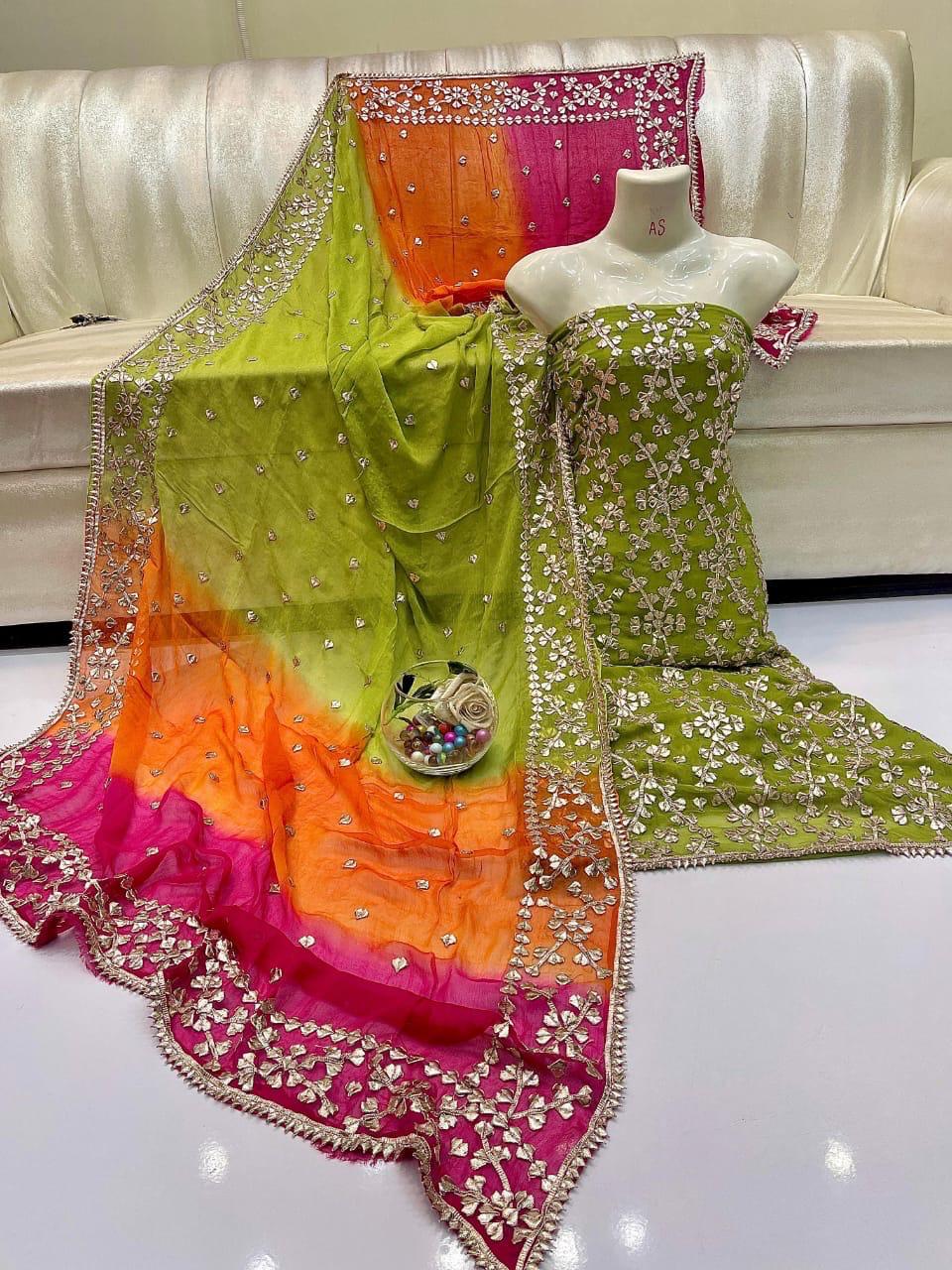 Soft Chiffon 2pc Fabric Set – Unstitched Shirt & Dupatta
