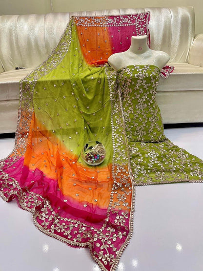 Soft Chiffon 2pc Fabric Set – Unstitched Shirt & Dupatta