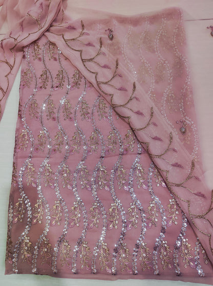 Chiffon embroidered 2pc