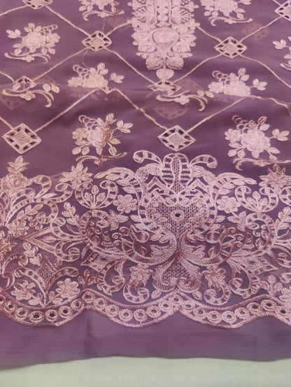 Chiffon Boring & Embroiderd 2pc unstitched