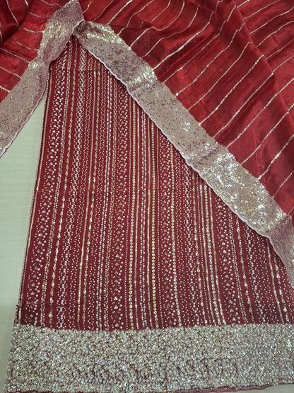 Silk 2pc Unstitched – Luxe Turkish Cutdana Embroidery Edition Fountain