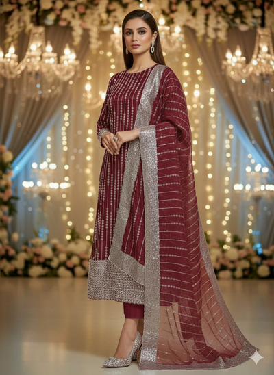 Net 2pc – Unstitched Turkish Cutdana Collection - 2