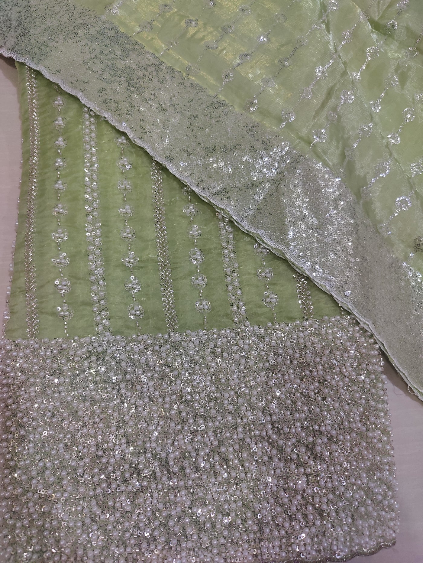 Luxury Silk 2pc – Turkish Cutdana Embellished Unstitched Set